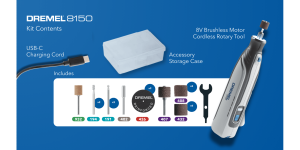 Dremel 8150-N/20 Brushless USB-C Rechargeable 8V Rotary Tool with LED Work Light