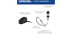 Dremel 9100-21 Fortiflex Heavy Duty Flex Shaft Tool Kit