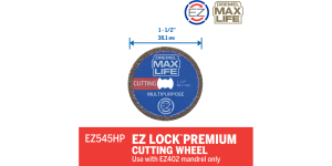 Dremel Max Life EZ545HP 1-1/2″ (38.1mm) High Performance Diamond Coated Wheel