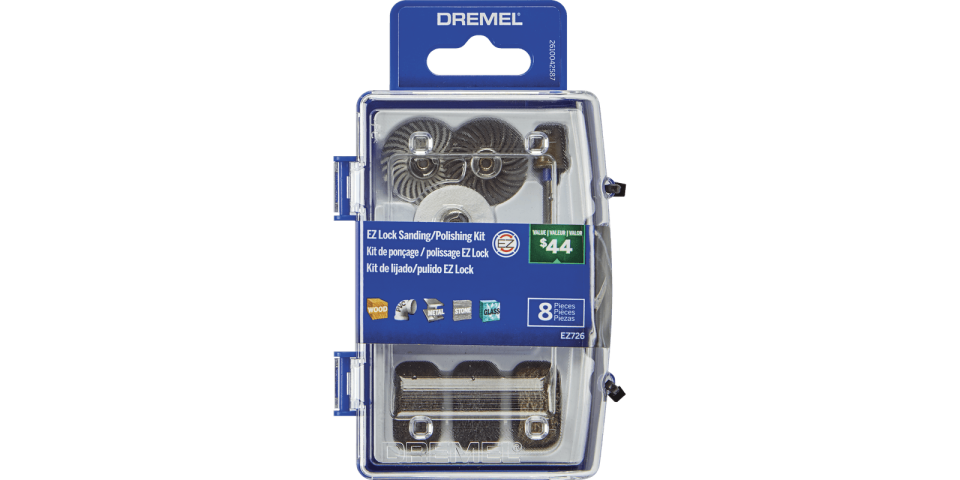 Dremel EZ726-01 8 PC EZ Lock™ Sanding & Polishing Rotary Accessories Kit