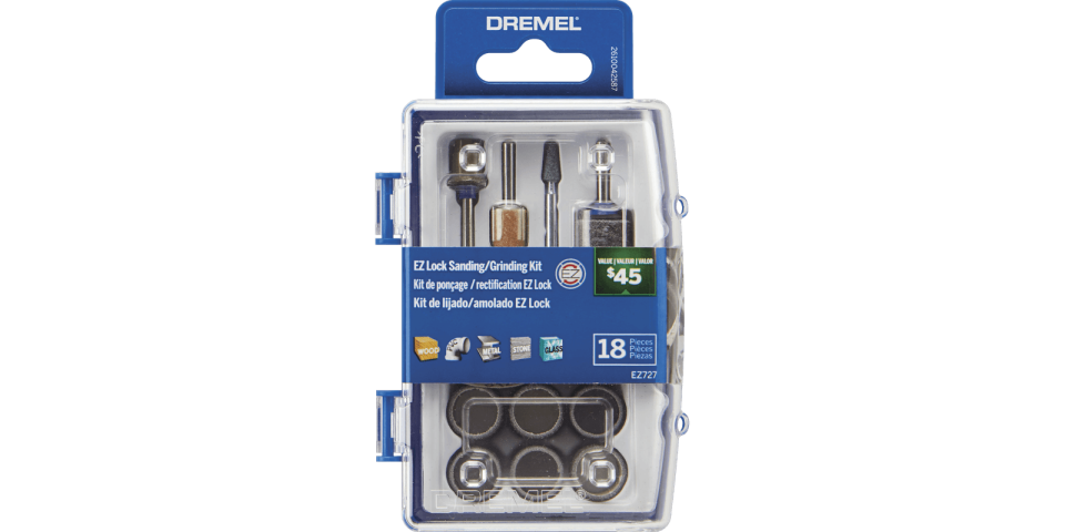 Dremel EZ727-01 18 Piece EZ Lock™ Sanding and Grinding Rotary Accessory Kit