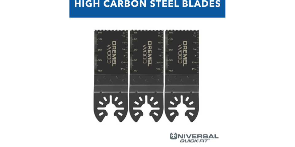 Dremel MM480U Universal Quick Fit 1-1/4 in. Wood Flush Cutting Oscillating Multi-Tool Blade (3-Piece)