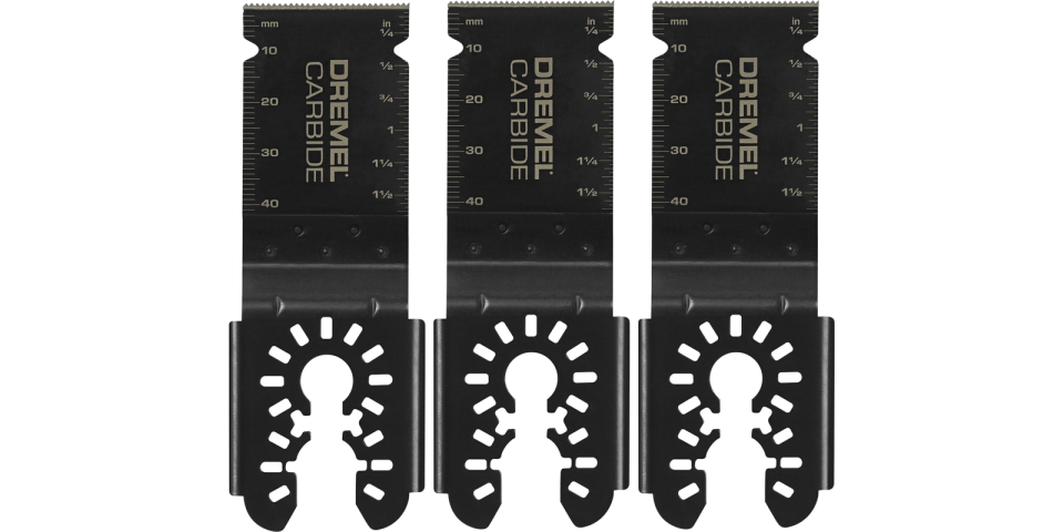 Dremel MM485BU Universal 1-1/4 in. Carbide Flush Cutting Oscillating Multi-Tool Blade (3-Piece)