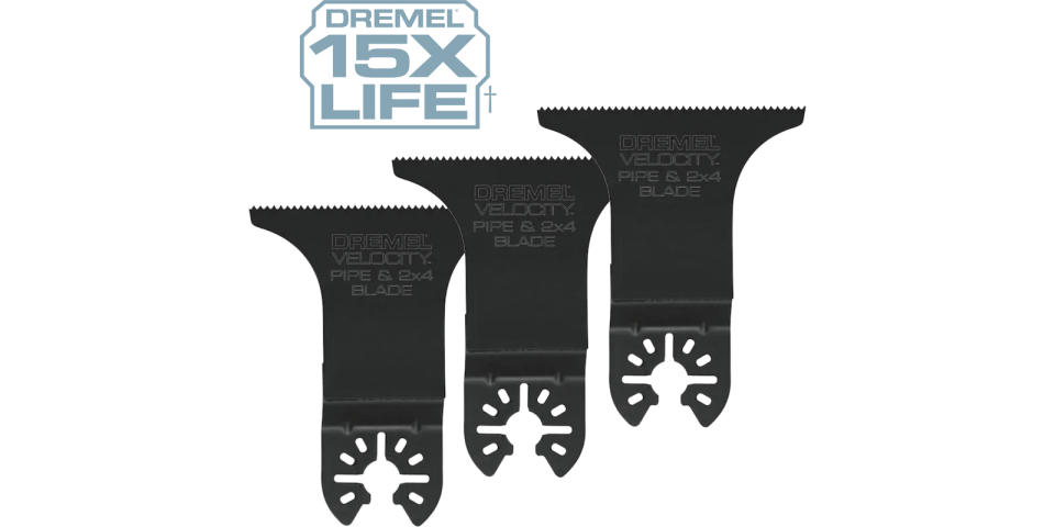 Dremel MM494B Universal Quick Fit 2-3/4 in. Bi Metal/Wood/ Drywall Cutting Oscillating Multi-Tool Blade (3-Piece)